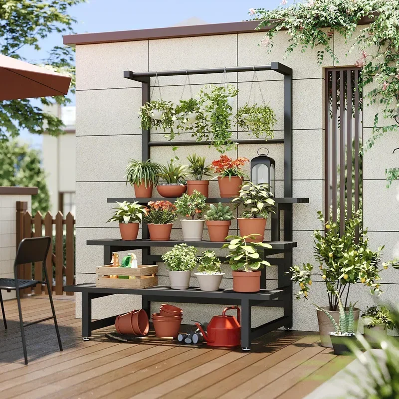 Outdoor Furniture Balcony - Prateleira de exposição em camadas, prateleira