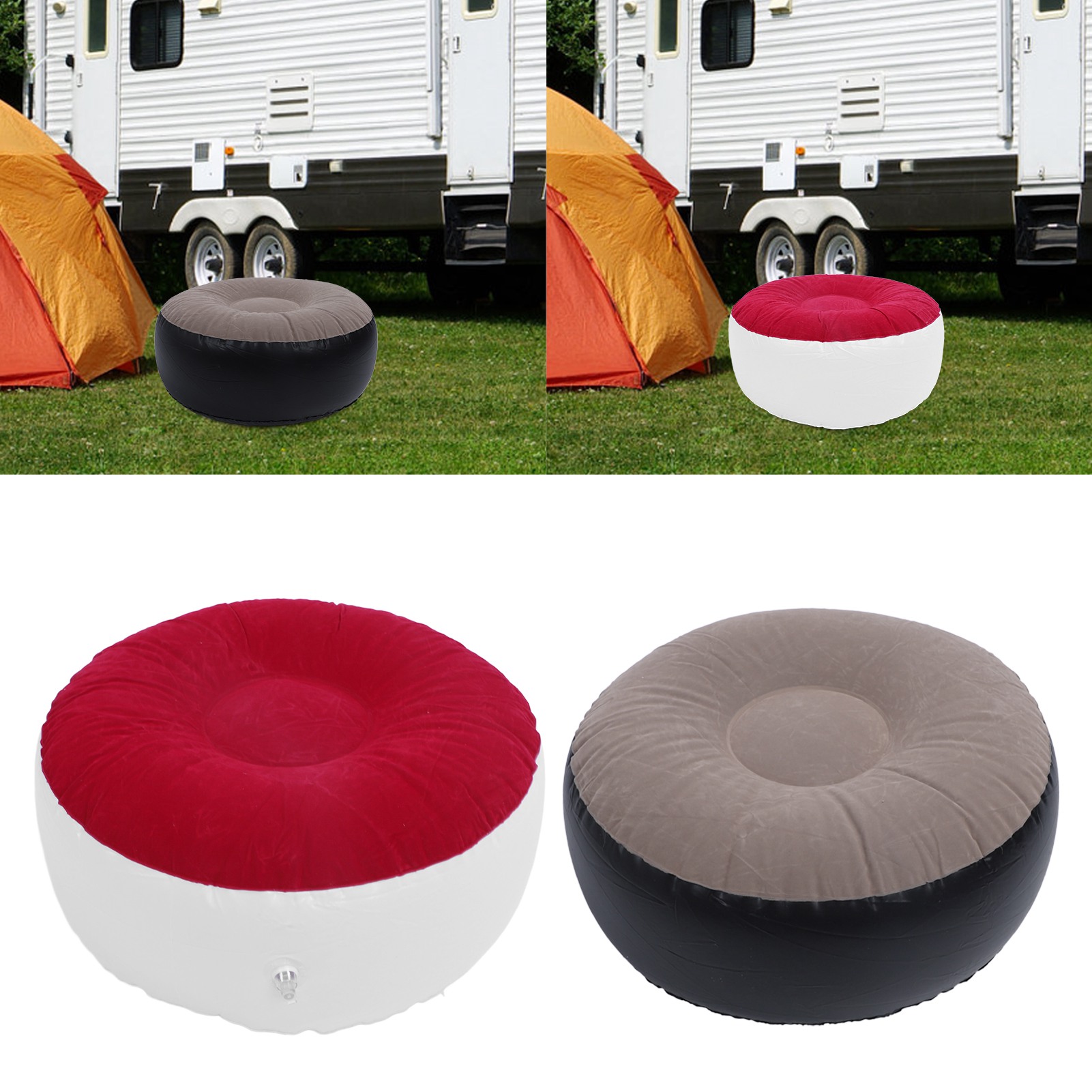 Outdoor Furniture Designer - Banqueta Inflável de Flocagem Multiuso Leve