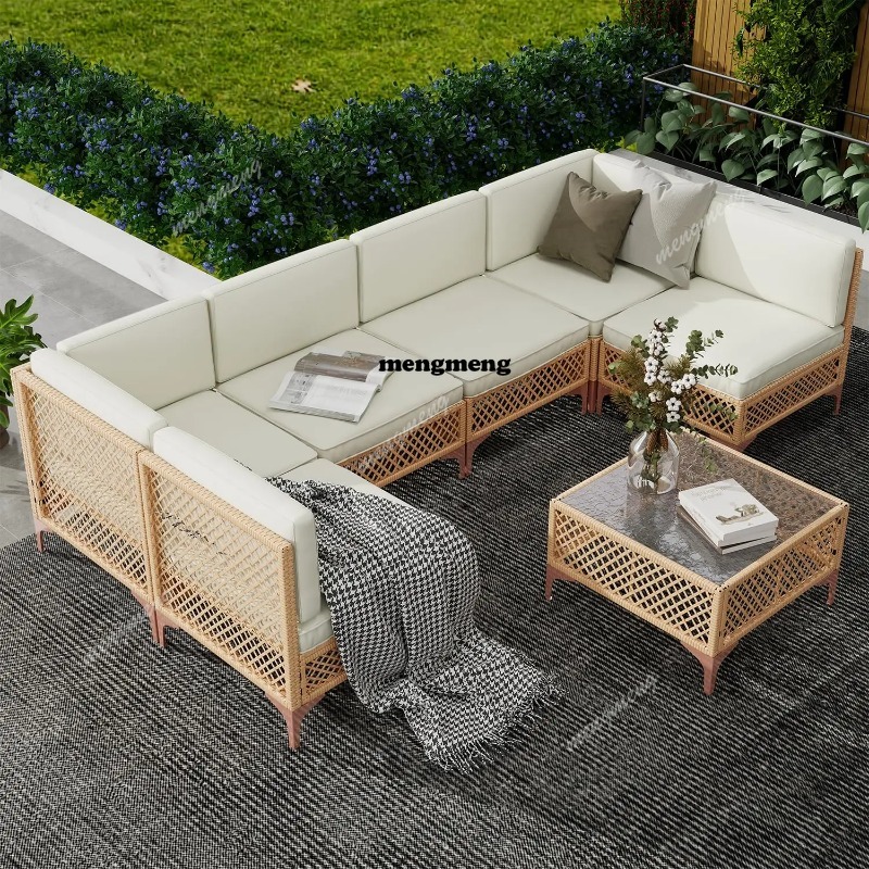 Outdoor Furniture With Fire Pit Table - Conjunto de Móveis para Pátio Externo