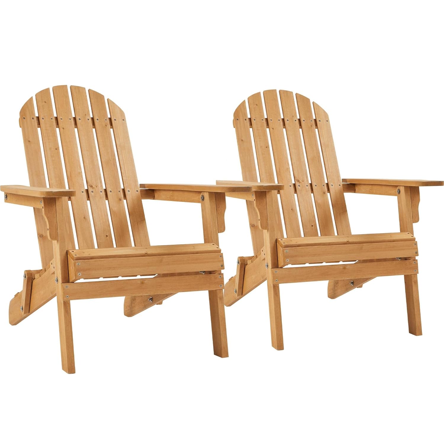 Outdoor Furniture With Fire Pit - Conjunto de 2 Cadeiras Adirondack Dobráveis