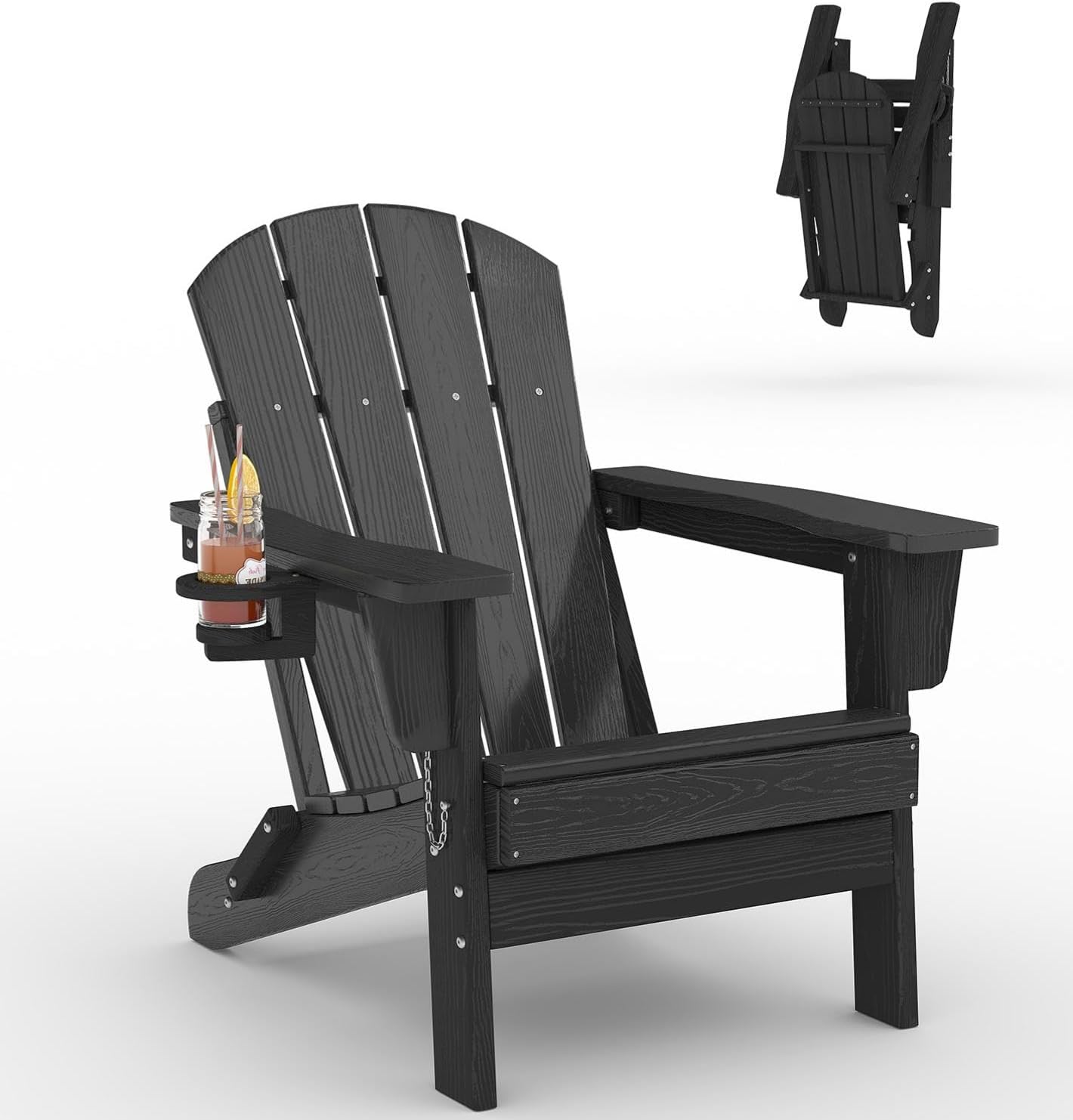 Deck Chair Lounger - Cadeira Adirondack Dobrável em Plástico HDPE