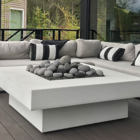 Outdoor Furniture With Fire Pit Table - Conjunto de Sofá para Exterior com
