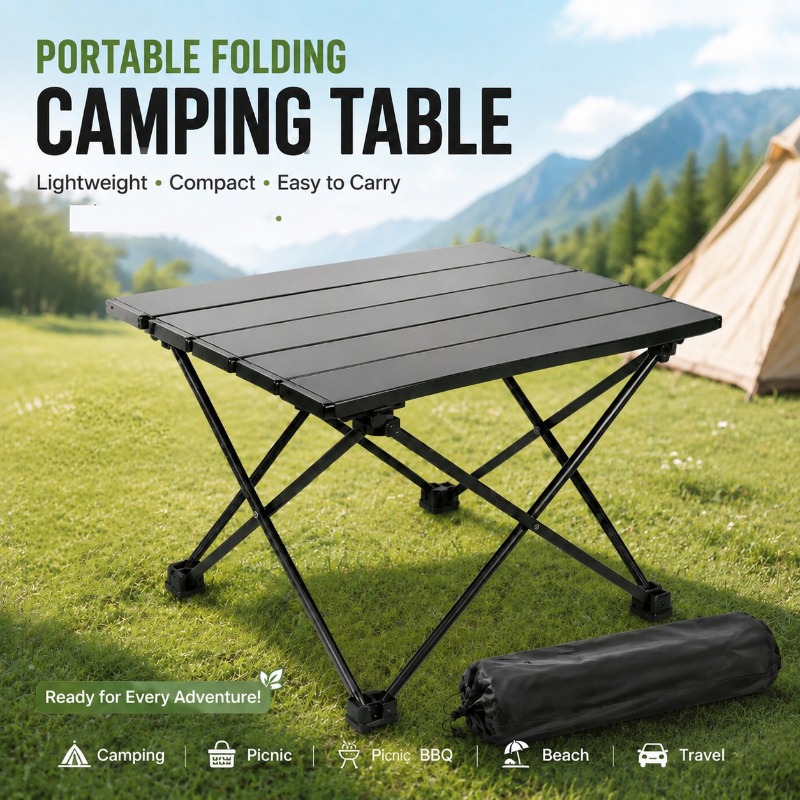 Folding Picnic Table - Mesa de camping dobrável portátil e