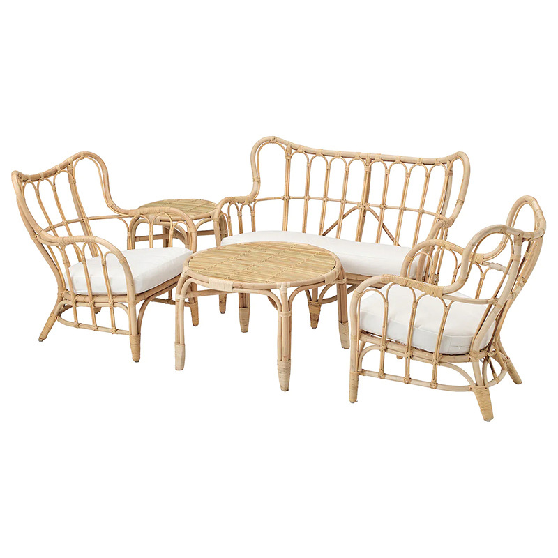 Outdoor Furniture Indonesia - Sofá de Rattan Natural, Cadeira Dupla