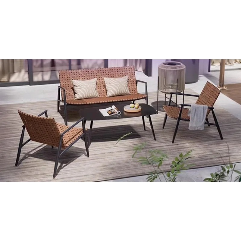 Outdoor Furniture Balcony - Conjunto de Móveis de Rattan para