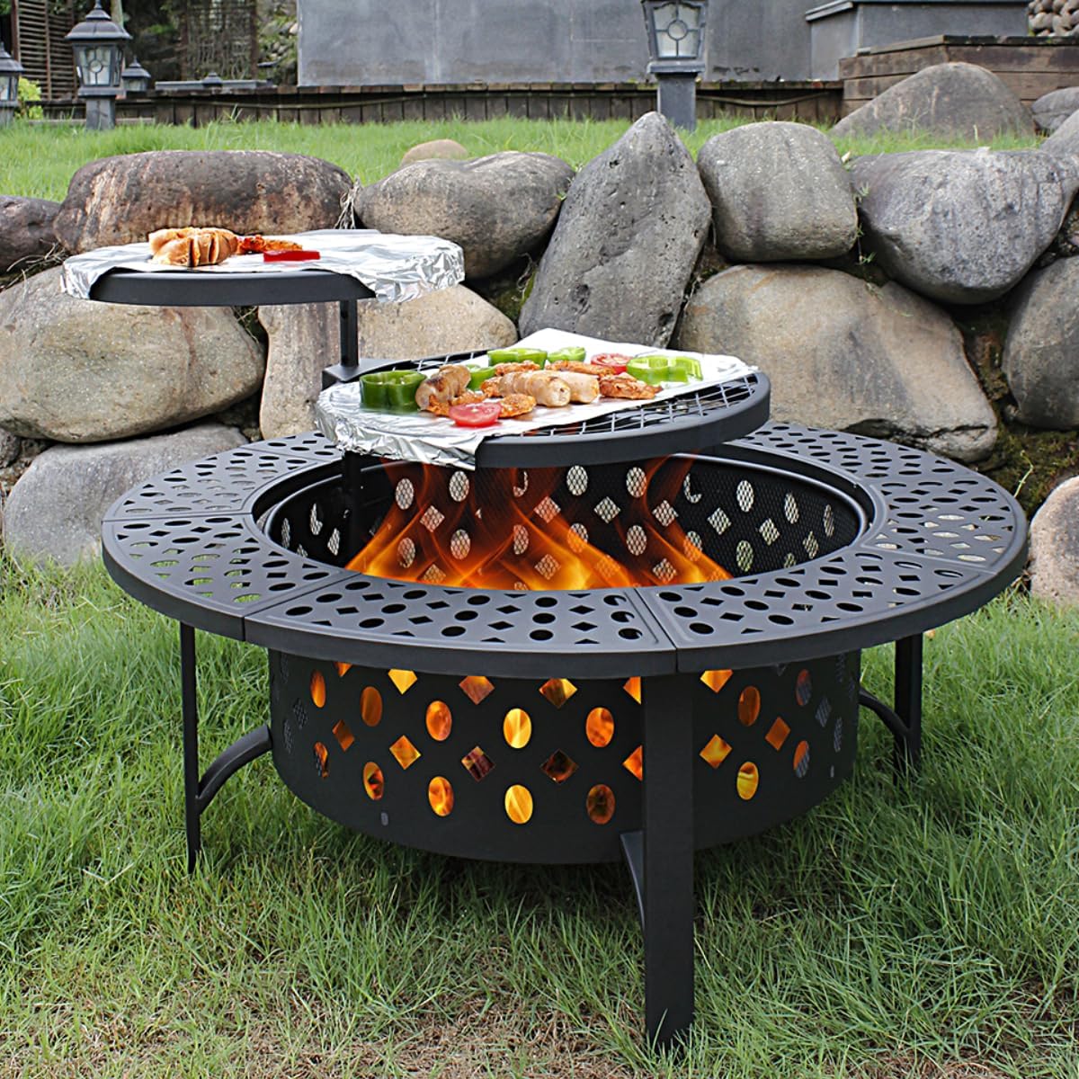 Mesa de Fogueira Extra Grande  - Outdoor Furniture With Fire Pit avaliação e preço