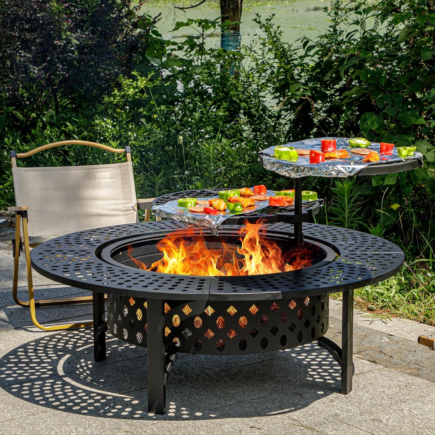 Mesa de Fogueira Extra Grande  - Outdoor Furniture With Fire Pit avaliação e preço