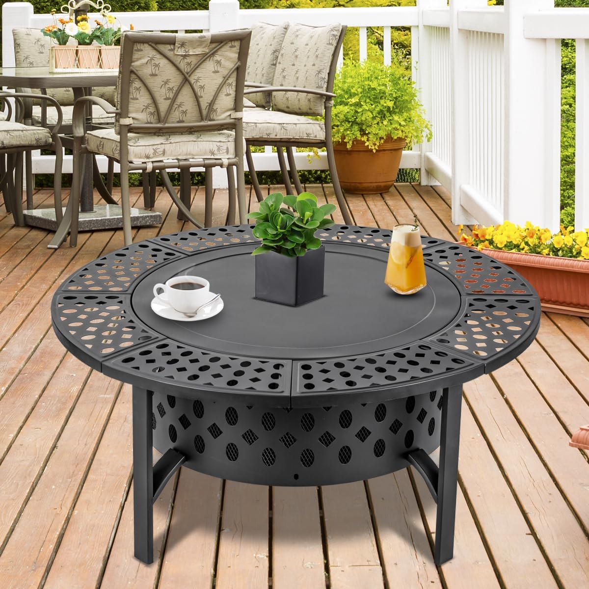 Mesa de Fogueira Extra Grande  - Outdoor Furniture With Fire Pit avaliação e preço