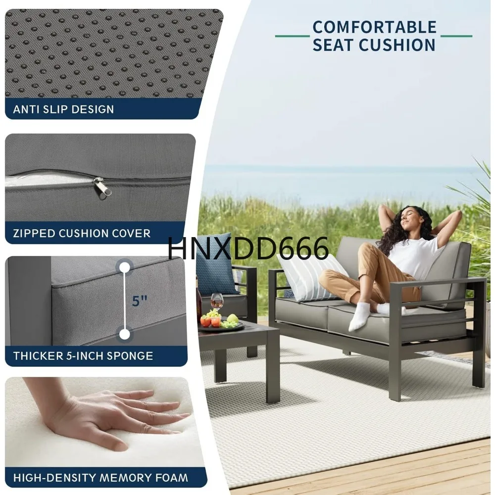 Conjunto de Móveis para Pátio  - Outdoor Furniture With Fire Pit Table avaliação e preço