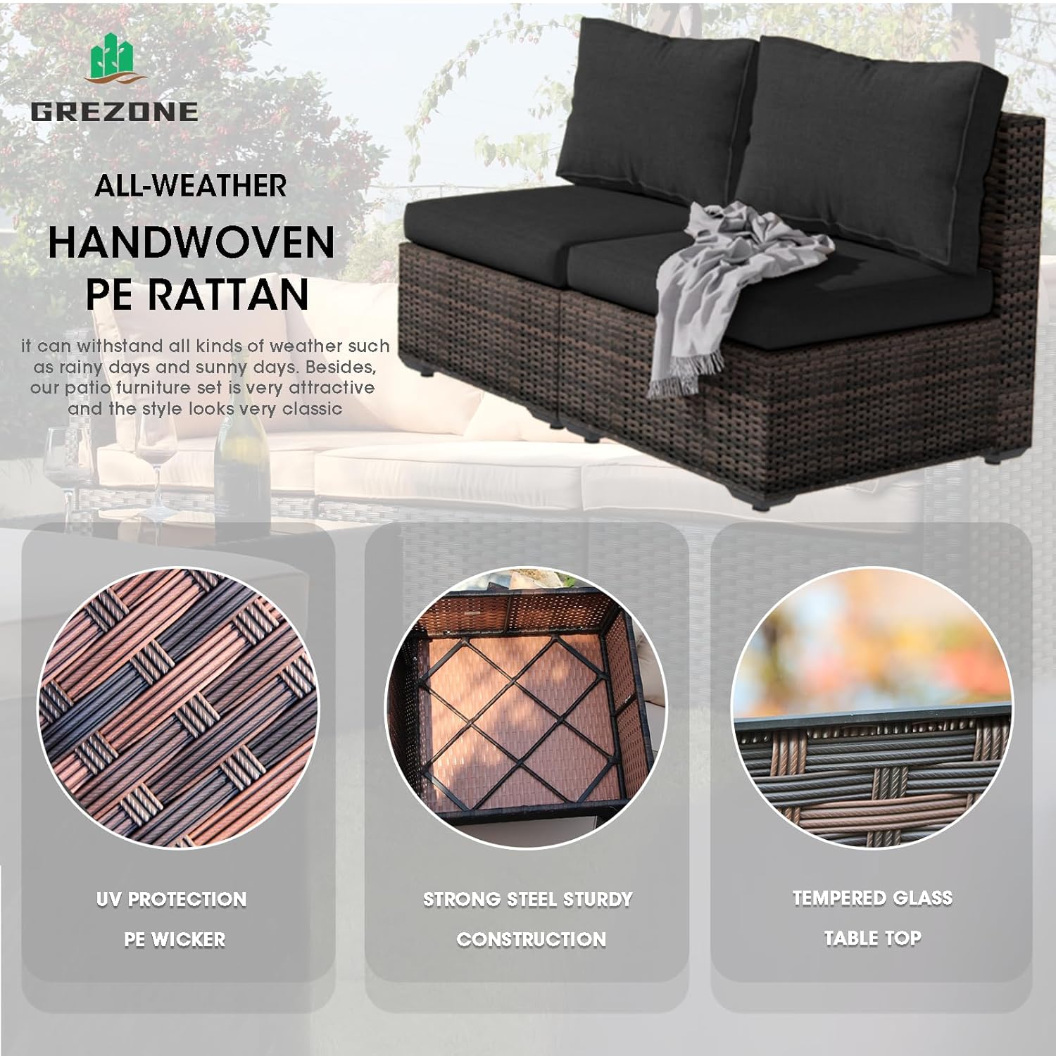 Móveis de Exterior, Conjunto d - Outdoor Furniture With Fire Pit Table avaliação e preço