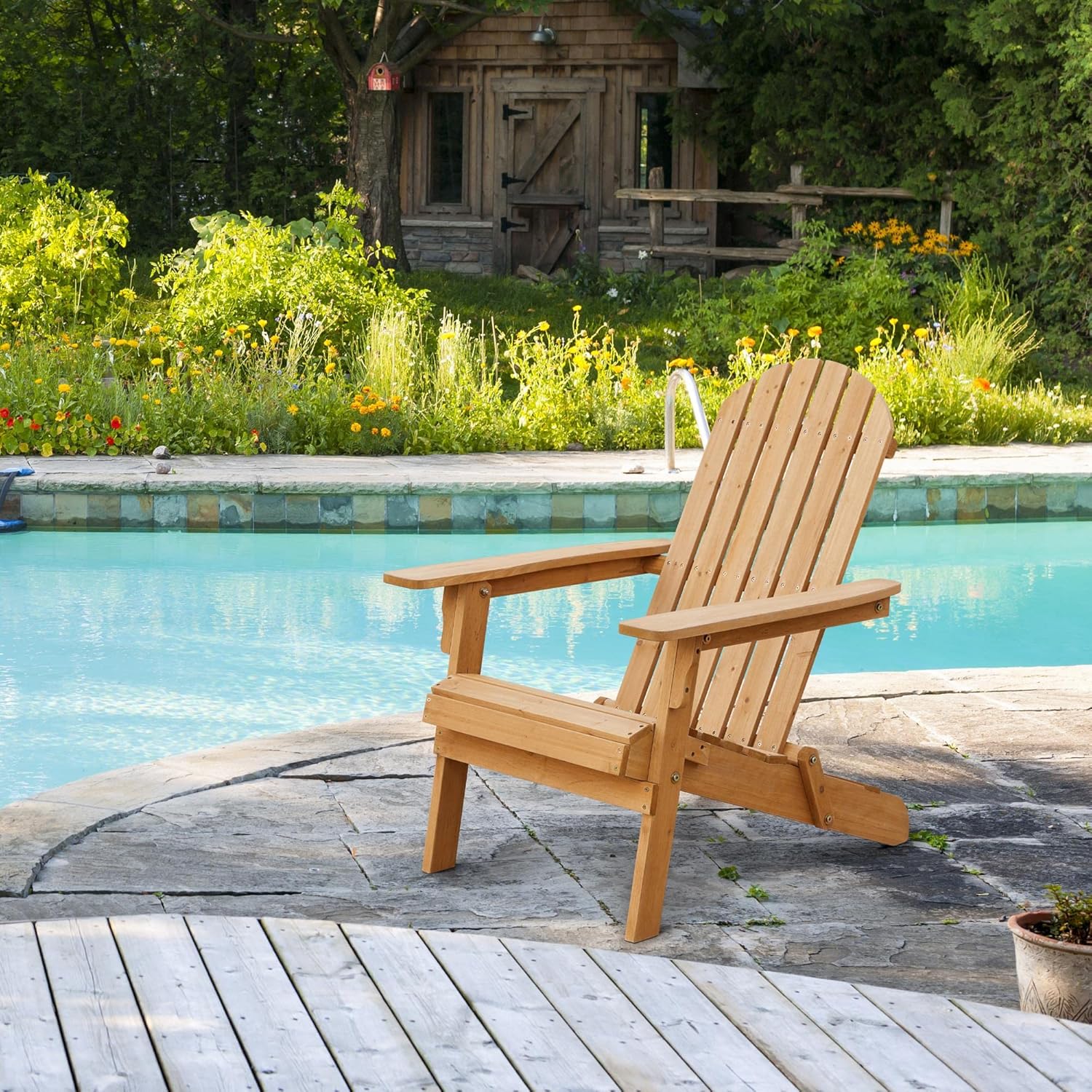 Conjunto de 2 Cadeiras Adirond - Outdoor Furniture With Fire Pit avaliação e preço