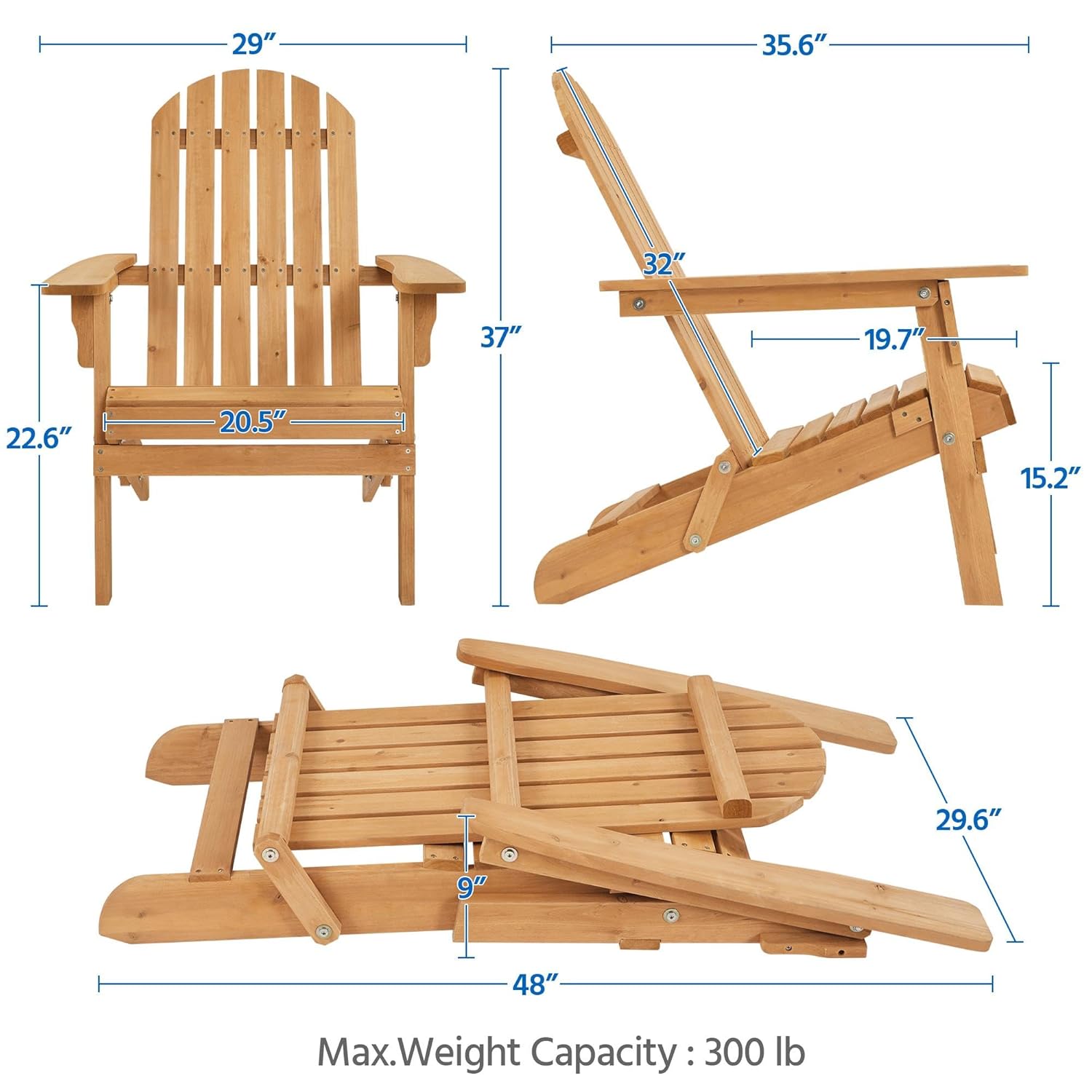 Conjunto de 2 Cadeiras Adirond - Outdoor Furniture With Fire Pit avaliação e preço