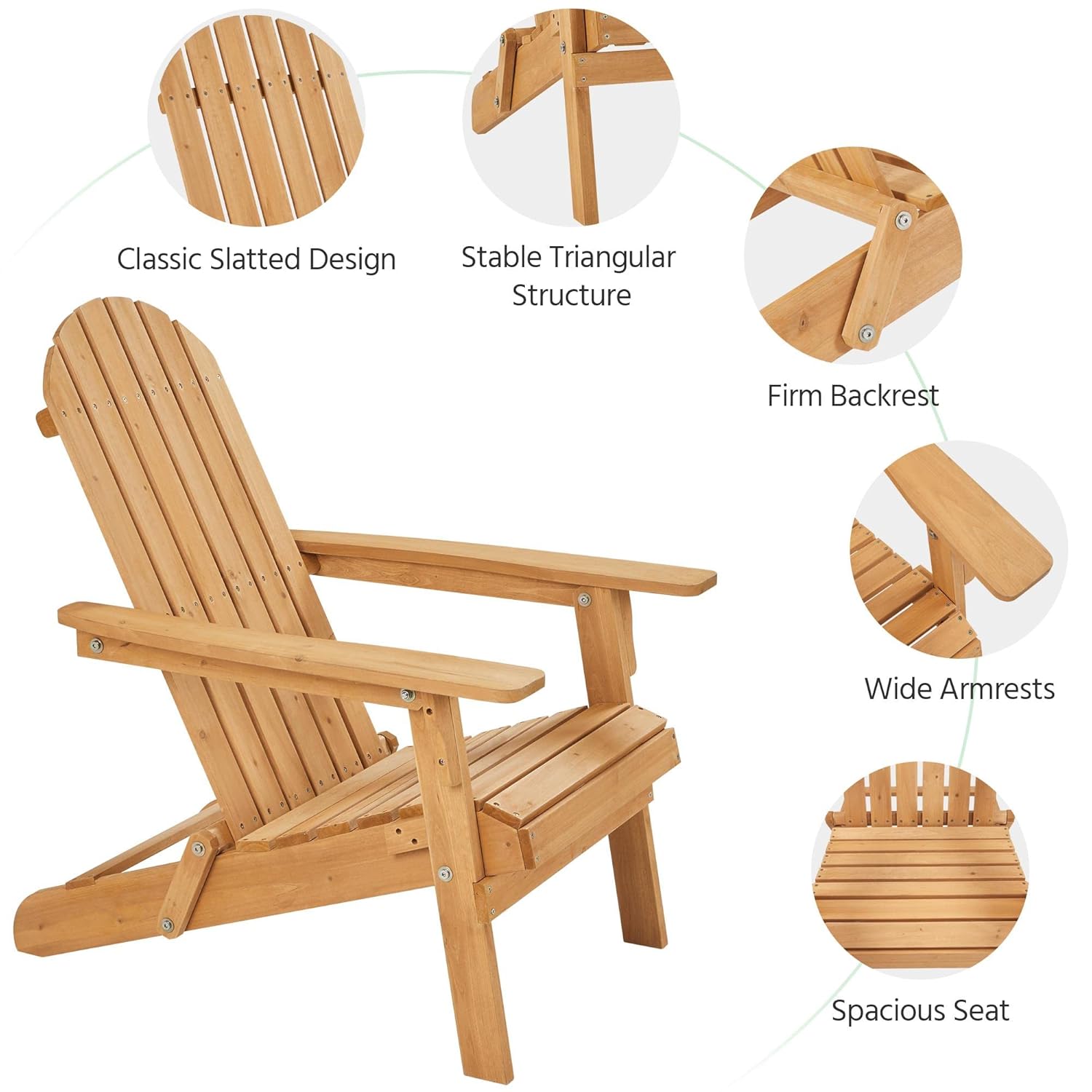 Conjunto de 2 Cadeiras Adirond - Outdoor Furniture With Fire Pit avaliação e preço