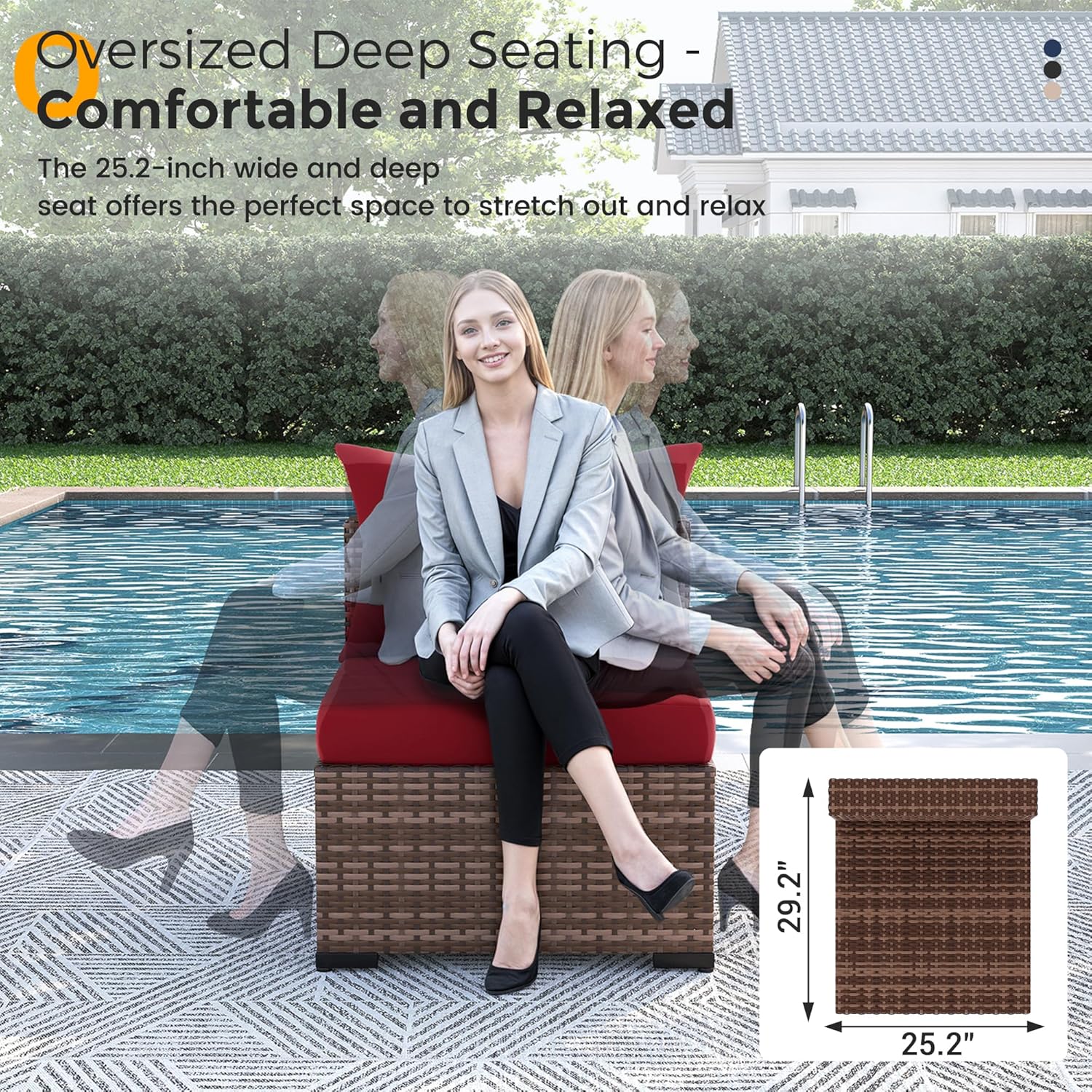 Conjunto de Sofá Seccional de  - Outdoor Furniture With Fire Pit avaliação e preço