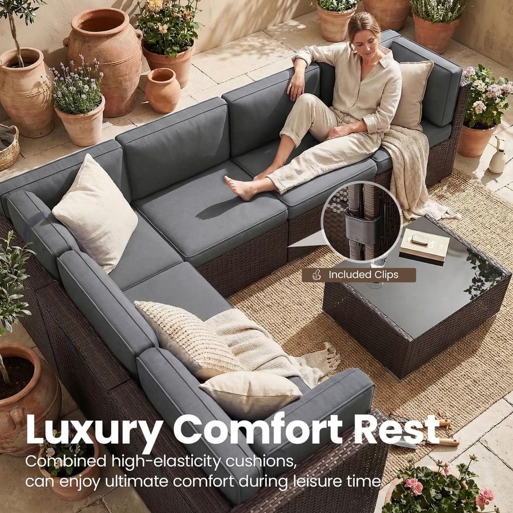 Conjunto de Móveis para Pátio  - Outdoor Furniture With Fire Pit Table avaliação e preço