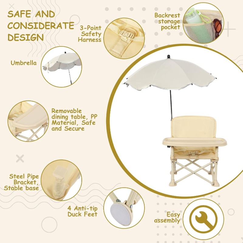 Cadeira de Praia para Bebê com - Folding Picnic Table avaliação e preço