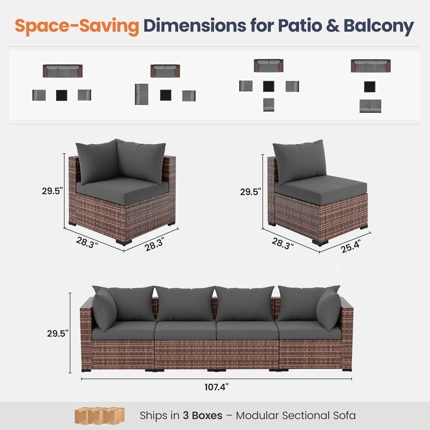 Conjunto de Sofá Seccional par - Outdoor Furniture With Fire Pit Table avaliação e preço