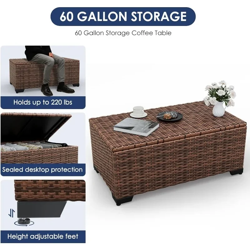 Um conjunto de móveis com mesa - Outdoor Furniture With Fire Pit Table avaliação e preço