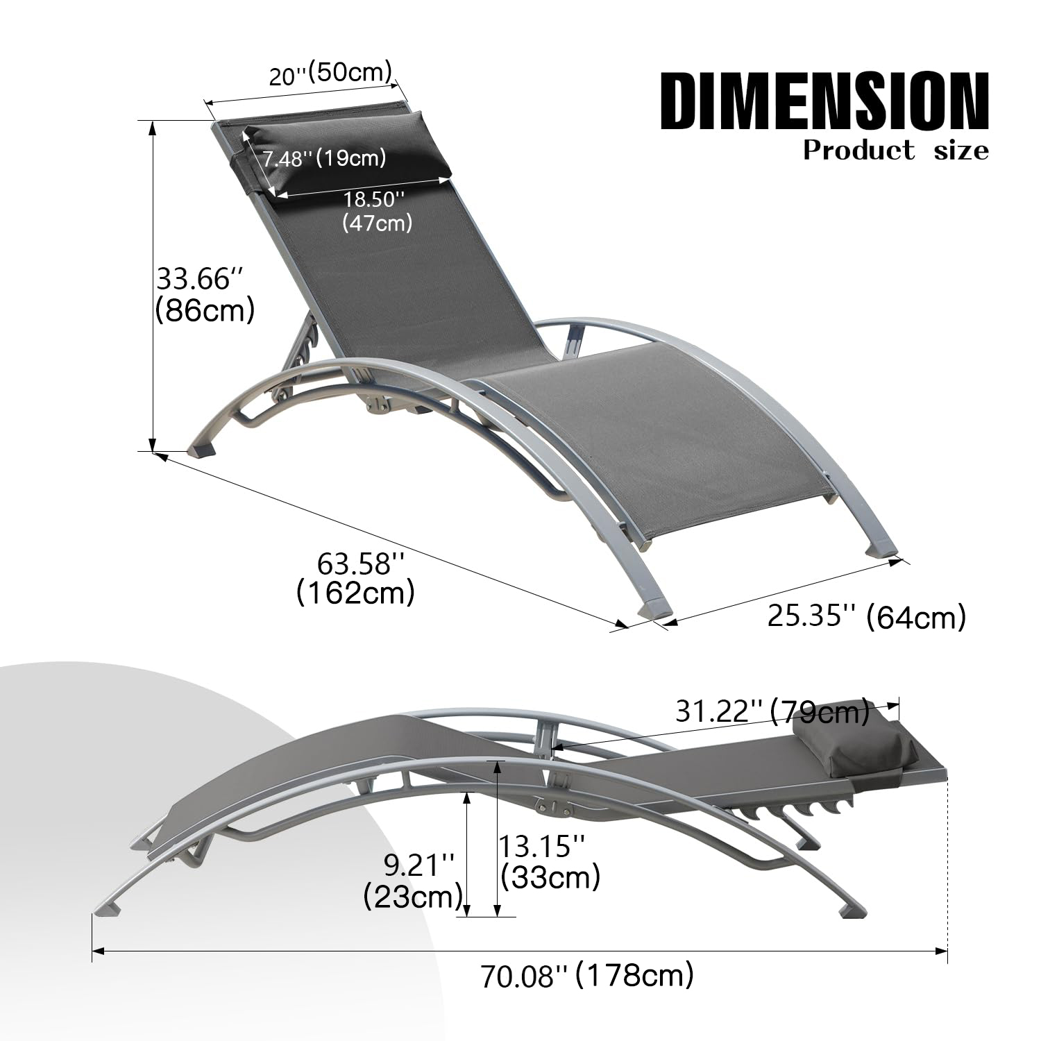 Conjunto de 2 espreguiçadeiras - Deck Chair Lounger avaliação e preço