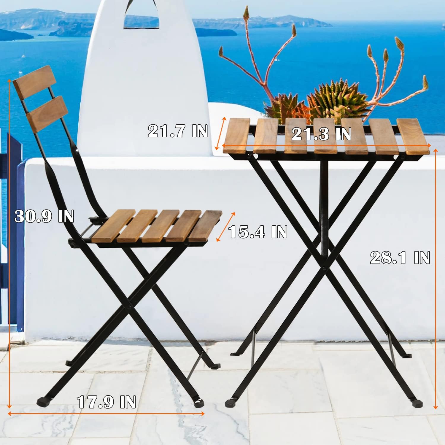 Conjunto de bistrô dobrável de - Outdoor Furniture Balcony avaliação e preço