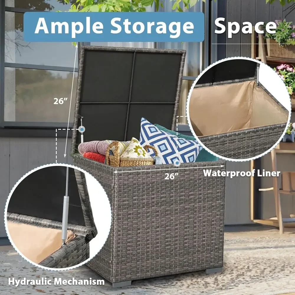 Conjunto de Móveis para Pátio  - Outdoor Furniture With Fire Pit Table avaliação e preço