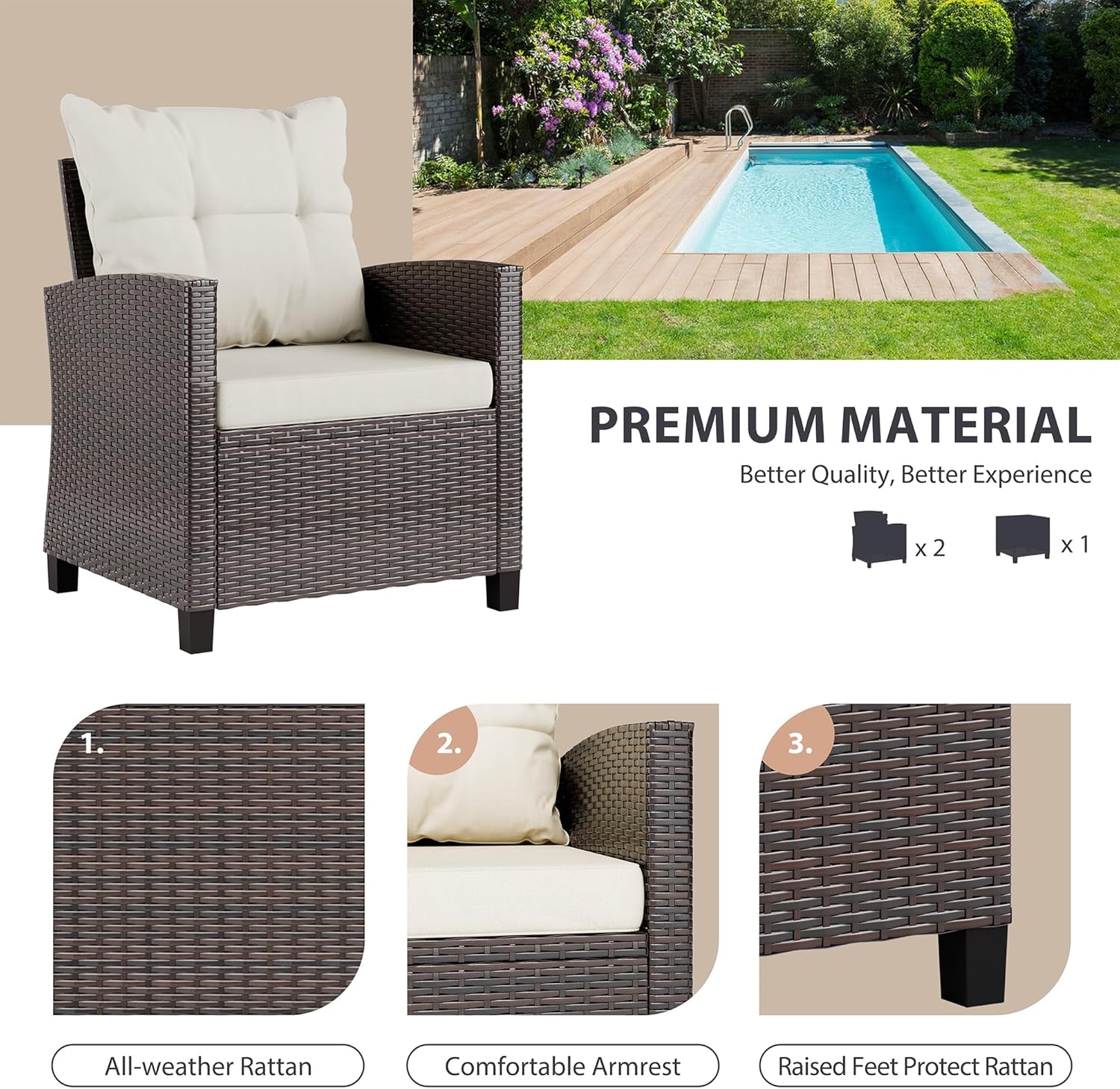 Conjunto de bistrô compacto be - Outdoor Furniture Balcony avaliação e preço