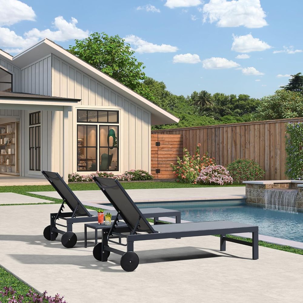 Conjunto de 4 Espreguiçadeiras - Deck Chair Lounger avaliação e preço