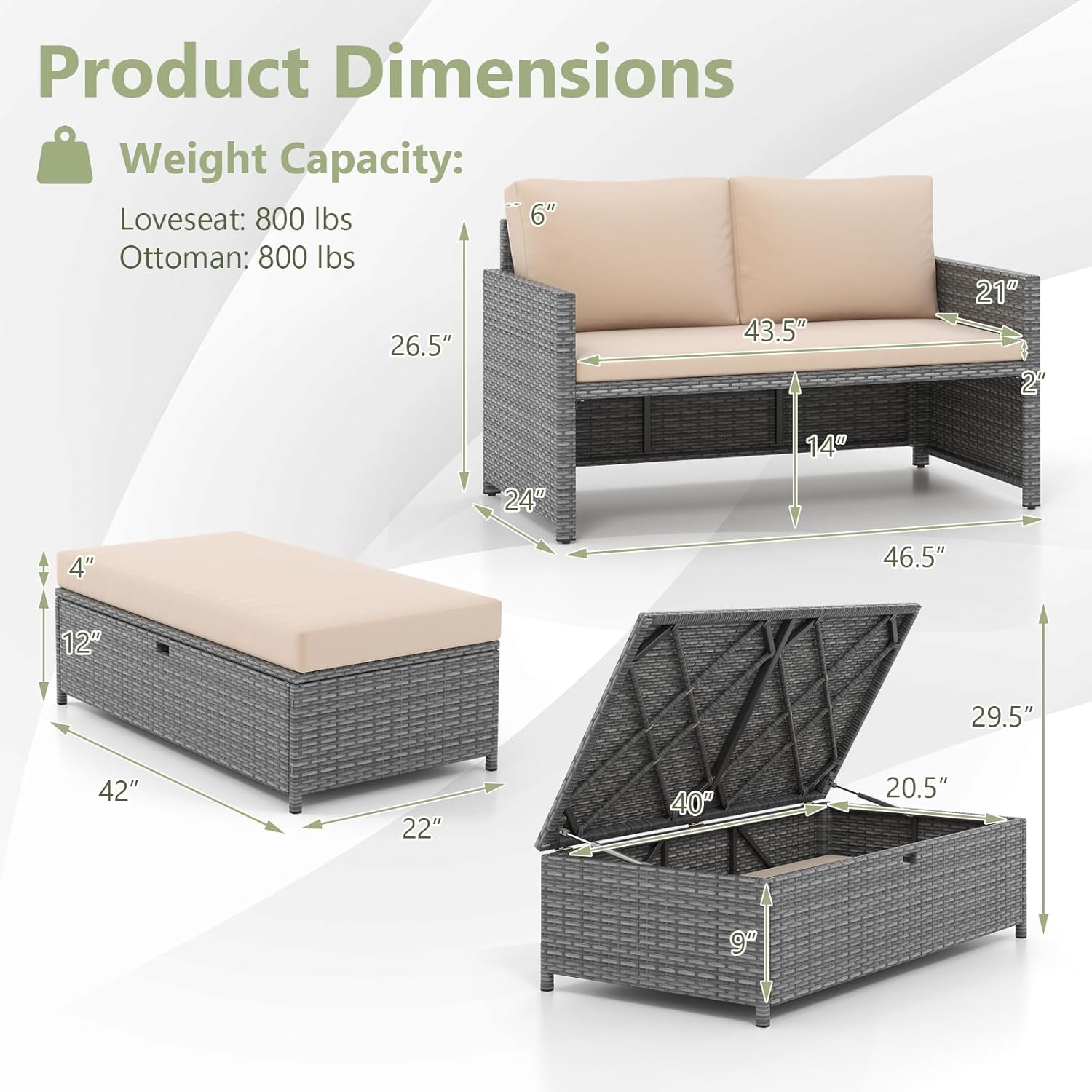 Sofá de Jardim em Vime com Alm - Outdoor Furniture Balcony avaliação e preço