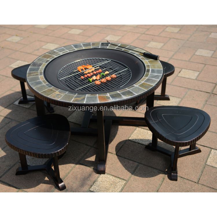 Conjunto de Móveis para Jardim - Outdoor Furniture With Fire Pit Table avaliação e preço