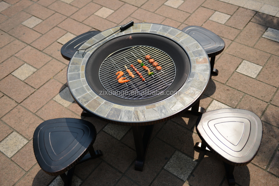 Conjunto de Móveis para Jardim - Outdoor Furniture With Fire Pit Table avaliação e preço