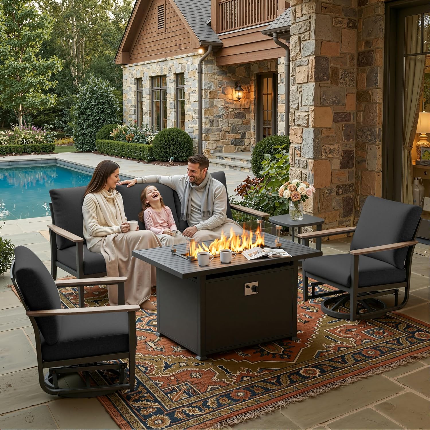Conjunto de Pátio de Alumínio  - Outdoor Furniture Balcony avaliação e preço