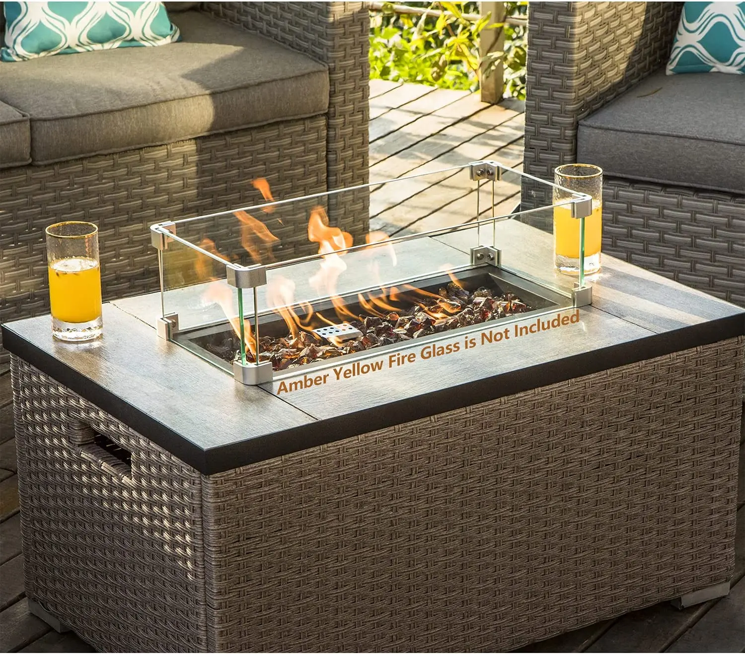 -Mobiliário ao ar livre sofá s - Outdoor Furniture With Fire Pit Table avaliação e preço