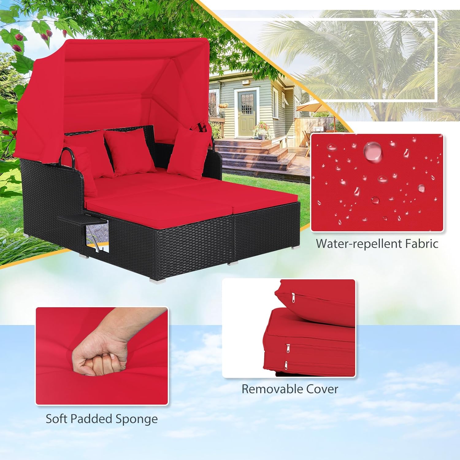 Cama de Dia ao Ar Livre para 2 - Outdoor Furniture Balcony avaliação e preço