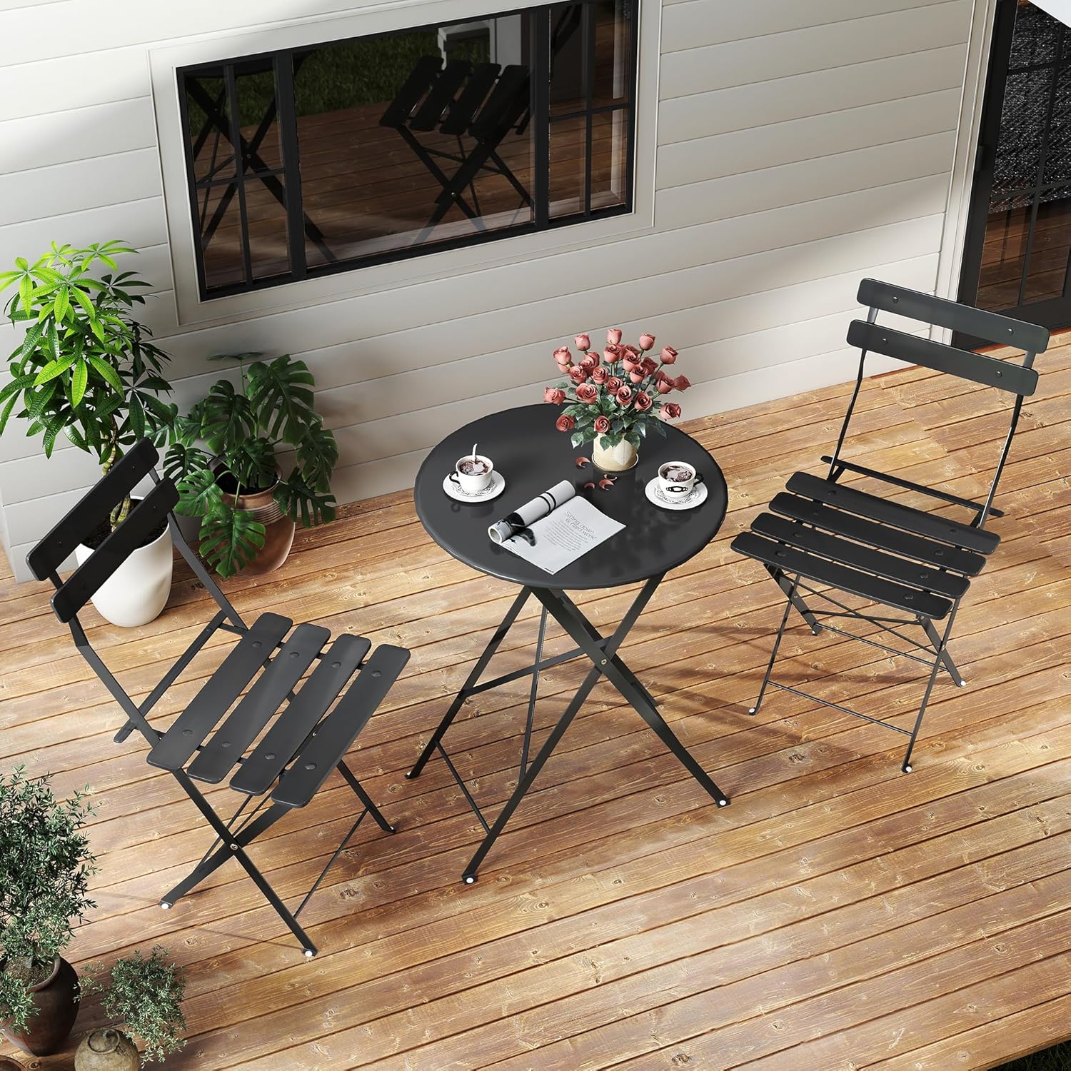 Conjunto de bistrô dobrável pr - Outdoor Furniture Balcony avaliação e preço