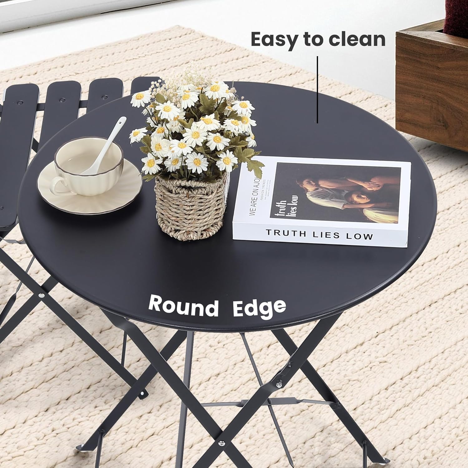 Conjunto de bistrô dobrável pr - Outdoor Furniture Balcony avaliação e preço