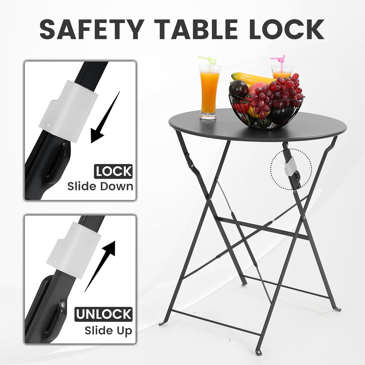 Conjunto de bistrô dobrável pr - Outdoor Furniture Balcony avaliação e preço