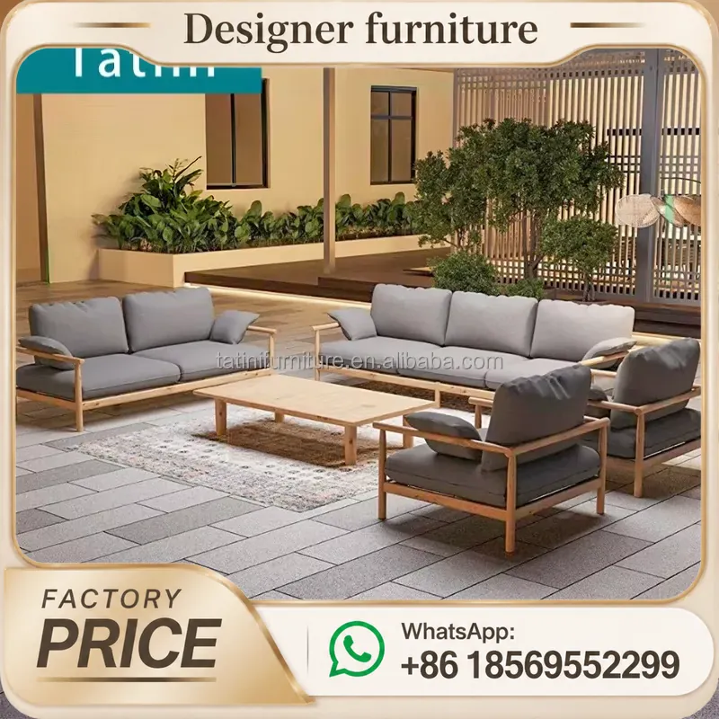 Conjunto de Sofá de Madeira Te - Outdoor Furniture Balcony avaliação e preço
