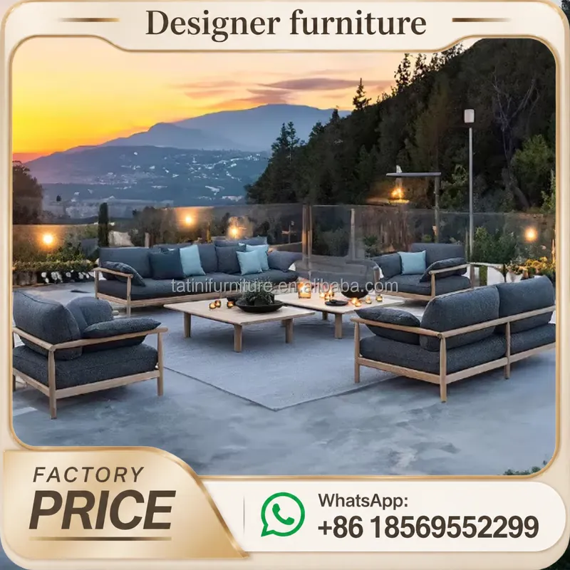 Conjunto de Sofá de Madeira Te - Outdoor Furniture Balcony avaliação e preço