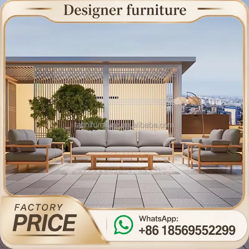 Conjunto de Sofá de Madeira Te - Outdoor Furniture Balcony avaliação e preço