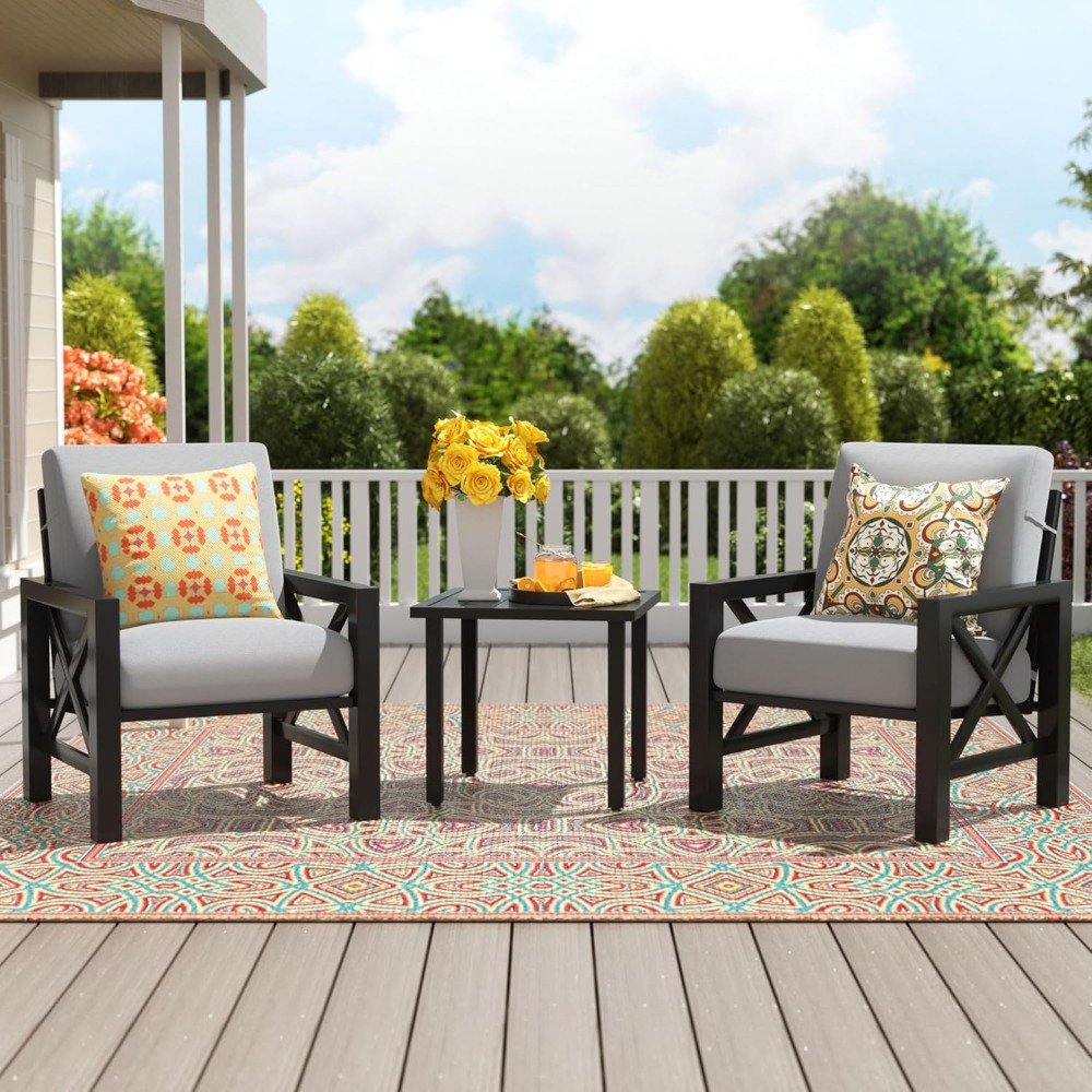 Bistro de pátio de três peças, - Outdoor Furniture One Piece avaliação e preço