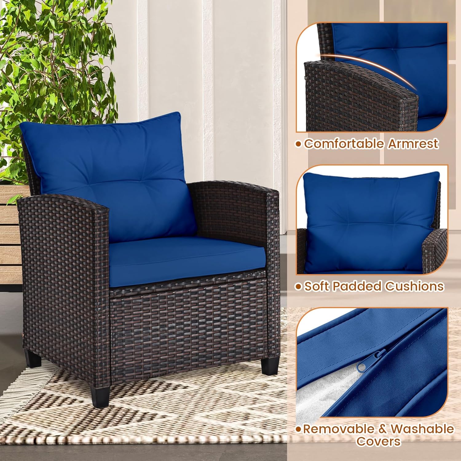 Conjunto bistrô de 3 peças em  - Outdoor Furniture Balcony avaliação e preço
