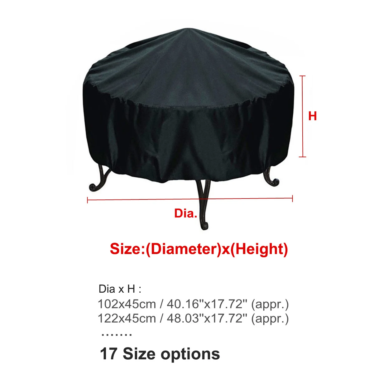 Capa protetora uv preta para f - Outdoor Furniture With Fire Pit avaliação e preço